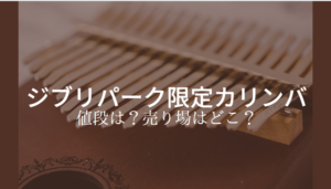 ジブリパークお土産の限定カリンバの値段は？グッズ売り場や通販購入方法も詳しく紹介！のイメージ画像