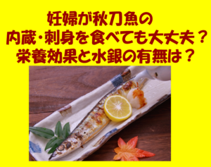 妊婦が秋刀魚の内蔵・刺身を食べても大丈夫？栄養効果と水銀の有無は？のイメージ画像